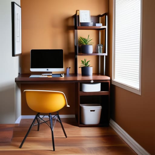 Repurpose bookshelves into workstations for small spaces.