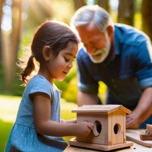 Family project on how to build a birdhouse